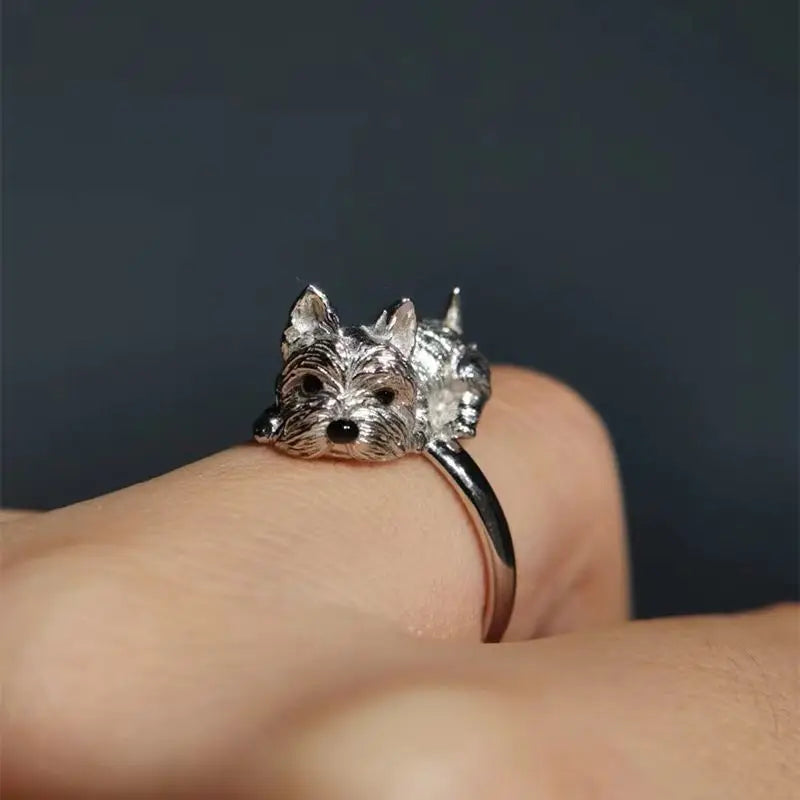 Bague Ajustable de Style Rétro pour Chien