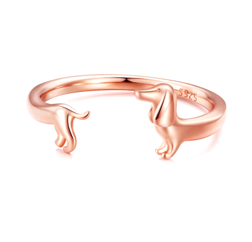 Bague Enroulée Teckel - Pour L'Amour De Votre Chien