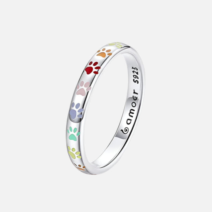 Bague en Argent Sterling avec Design de Patte