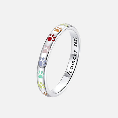 Bague en Argent Sterling avec Design de Patte