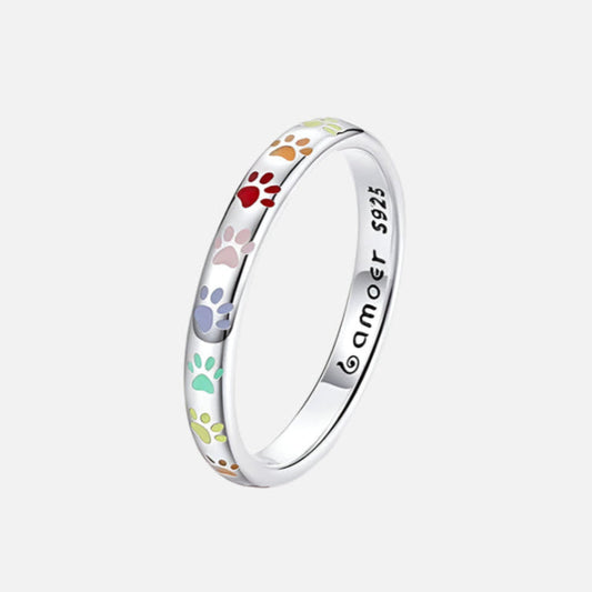 Bague en Argent Sterling avec Design de Patte