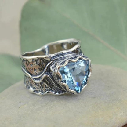 Bague de Sculpture en Saphir de Luxe