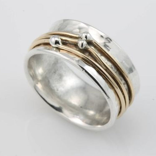 Bague en Argent Argenté Doré Vintage