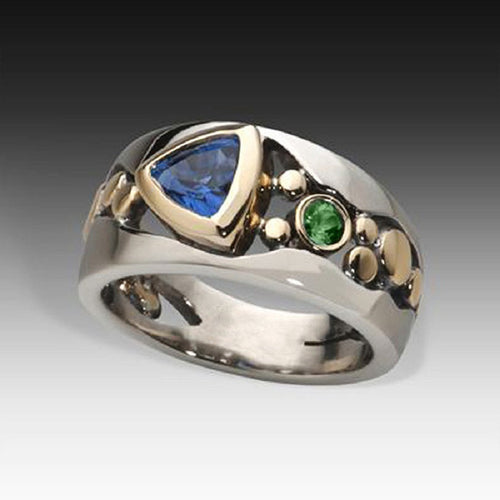 Luna™ | Bague Vintage en Cristal Bleu Exclusif