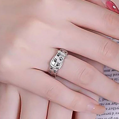 Bague Collier Inspirée des Chiens, Mignonne et Élégante