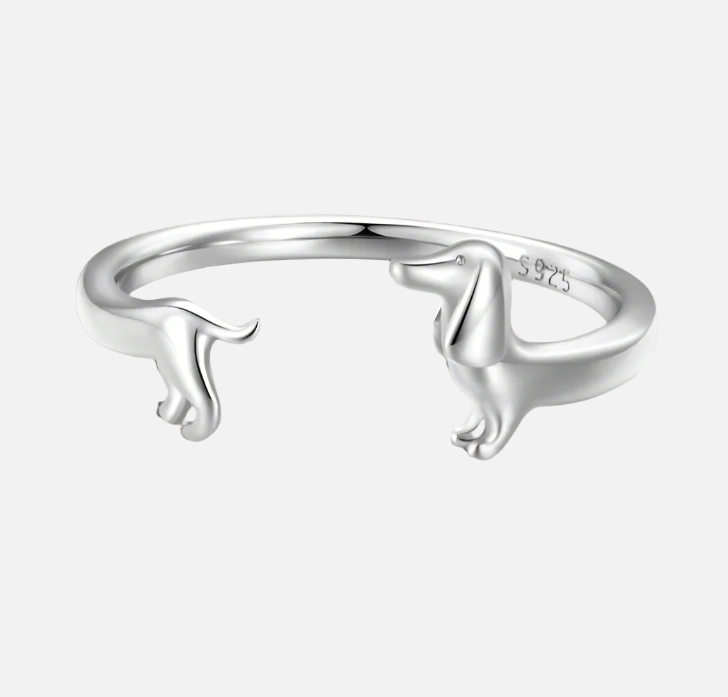 Bague Enroulée Teckel - Pour L'Amour De Votre Chien