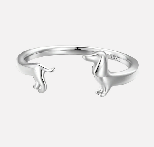 Bague Enroulée Teckel - Pour L'Amour De Votre Chien