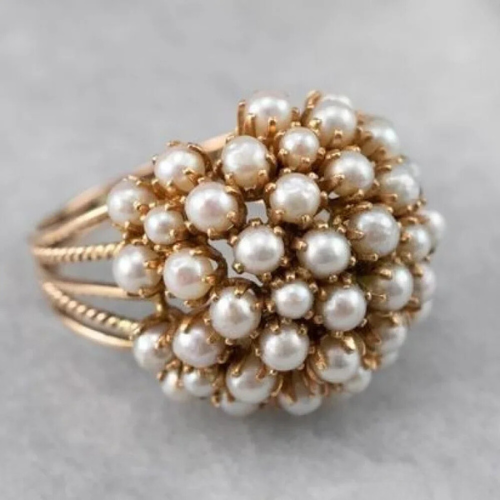 Bush - Bague avec perles incrustées