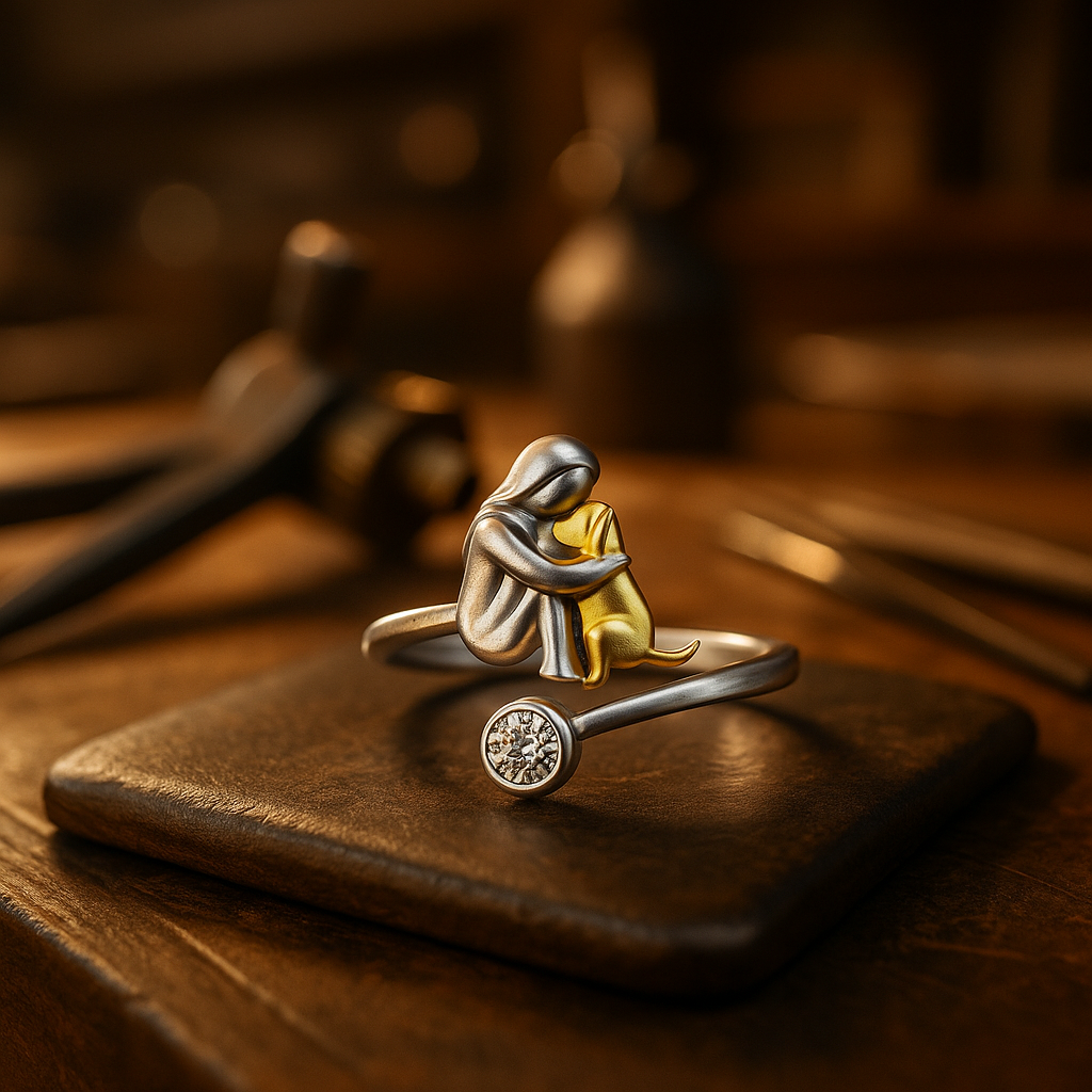 Bague en Argent Sterling 925 avec Zirconia – Ajustable et Fait Main