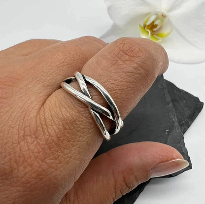 Bague en Argent Épais Réglable
