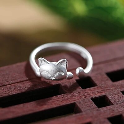 Bague vintage avec chaton en argent
