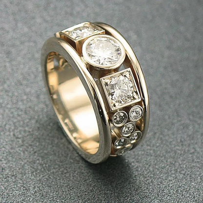Bague en Zirconium Vintage Doré