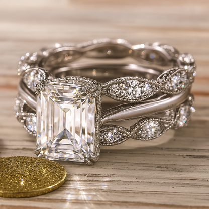 Bague en Argent Vintage Brillante