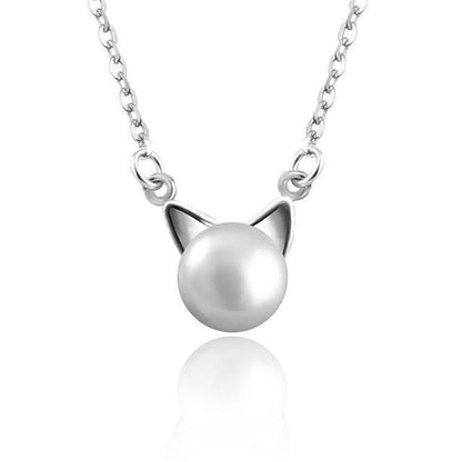Magnifique Collier Chat en Perles avec Boucles d'Oreilles et Bague Bonus